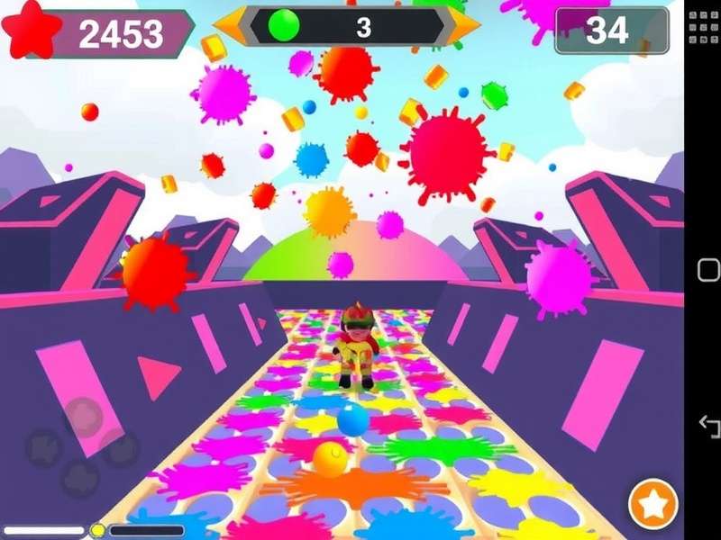 Colorful Holi Rush Game Screenshot